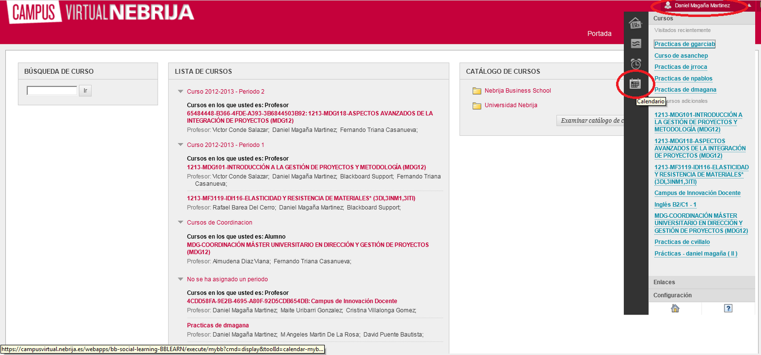 Conectar el calendario de Blackboard Learn con Outlook Wiki Nebrija